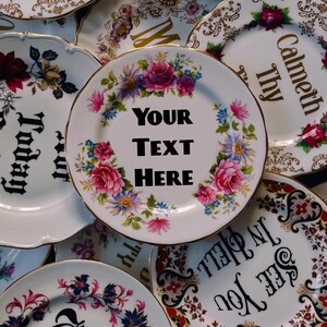 Custom Vintage China Plate: Rude Gallery Wall Decor (6-7 inch)
