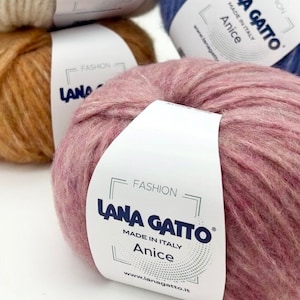 Alpaca Chunky Knitting Yarn, Anice, Lightweight Knitting Yarn, Italian yarn, Chunky Yarn, Luxury Knitting Yarn, Fast Knitting, 50g/75m