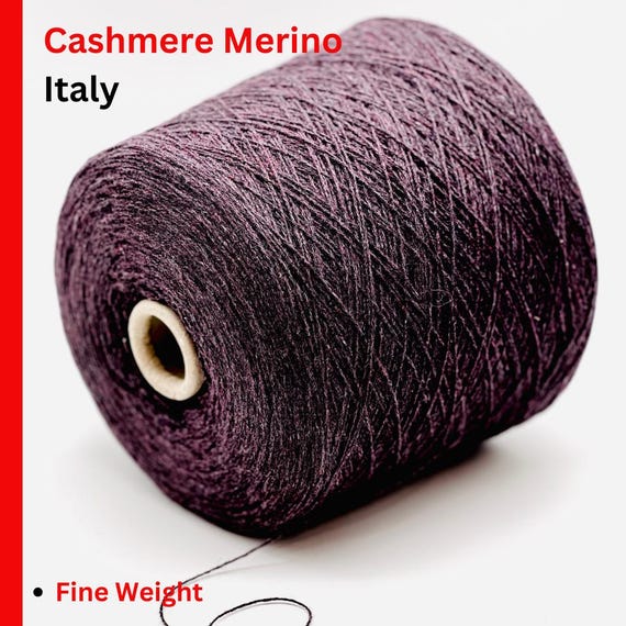 Cashmere Merino Yarn, SIRIO, Premium Italian Yarn by Profilo, Available in Balls and on Cones, Fine Weight, 100g/600m