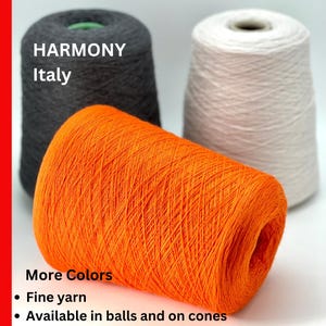 Merino Wool, HARMONY, Lana Gatto, Knitting Yarn, Premium Italian Yarn, Available on Cones and in Balls, 1500m/100g (1640y)