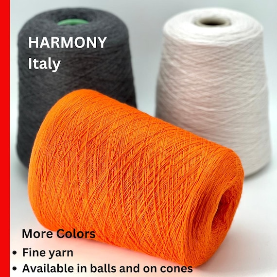 Merino Wool, HARMONY, Lana Gatto, Knitting Yarn, Premium Italian Yarn, Available on Cones and in Balls, 1500m/100g (1640y)