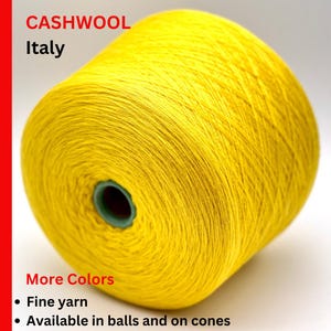 Merino Wool, Cashwool, Zegna Baruffa, Premium Italian Yarn, Available in Balls and on Cones, Lace Yarn, 1500m/100g