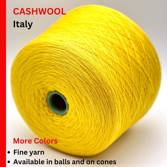 Merino Wool, Cashwool, Zegna Baruffa, Premium Italian Yarn, Available in Balls and on Cones, Lace Yarn, 1500m/100g