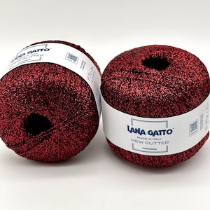 Sparkling Lurex Yarn, NEW GLITTER, Luxury Edition By Lana Gatto, Italy, Can Be Knitted on Its Own, 300m/25g