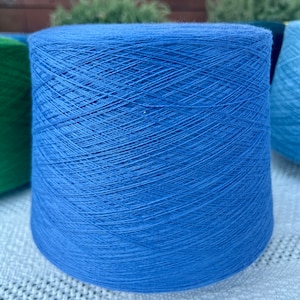 100% Merino Wool Yarn, HARMONY, Lana Gatto, Knitting Yarn, Italian Yarn, Great for Machine Hand Knitting, 14335 BLUE, 100g, 50g Custom Knit