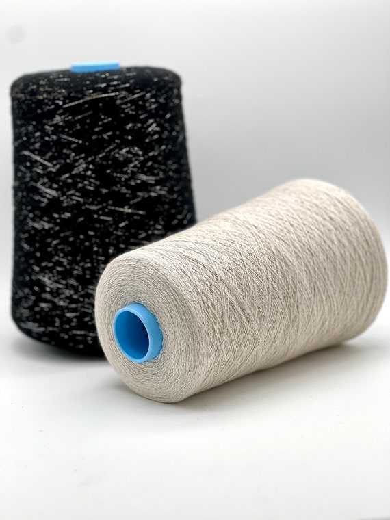 Cotton LUREX Yarn, FILMAR, PASHA, Yarn on Cone, Italian Yarn, Machine and Hand Knitting, 1400m/100g