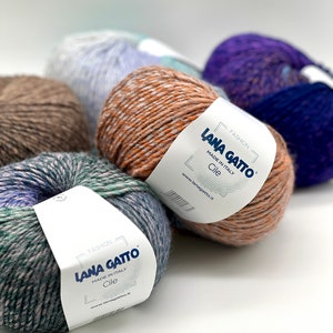 Wool Yarn, CILE, Lana Gatto, Italian Yarn, Gradient Yarn, 2025 Fashion PRINT Colors Collection, 180m/100g