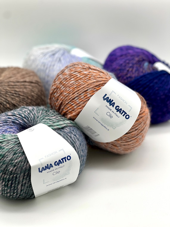 Wool Yarn, CILE, Lana Gatto, Italian Yarn, Gradient Yarn, 2025 Fashion PRINT Colors Collection, 180m/100g