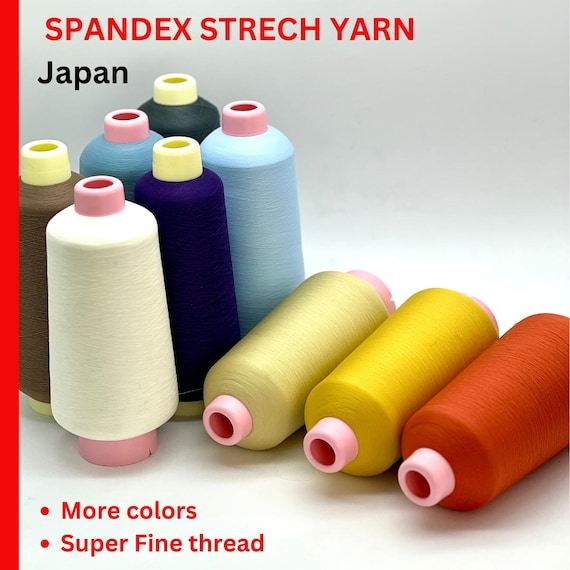 Spandex Elastane Invisible Stretch Thread, JAPAN, Perfect for Knitting Socks, Elastics, Sawing, Super Fine Thread, 200g Cone (24,000+ yards)