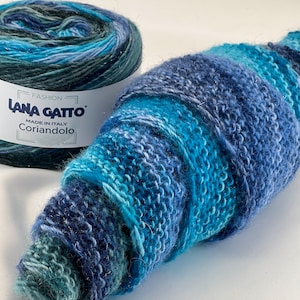 100g Wool Glitter Knitting Yarn, Sparkling Yarn, Luxury Yarn, Lurex Yarn,  Coriandolo, Lana Gatto, Italian yarn, Hand Knitting, 300m