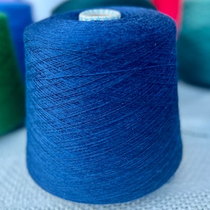 100% Merino Wool Yarn, HARMONY, Lana Gatto, Knitting Yarn, Italian Yarn, Great for Machine Hand Knitting, 22070 BLUE, 100g, 50g Custom Knit
