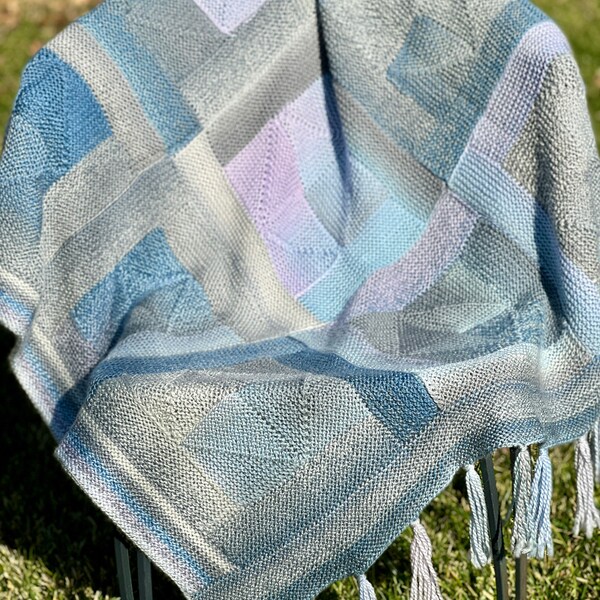 Hand Knit Blanket Etsy