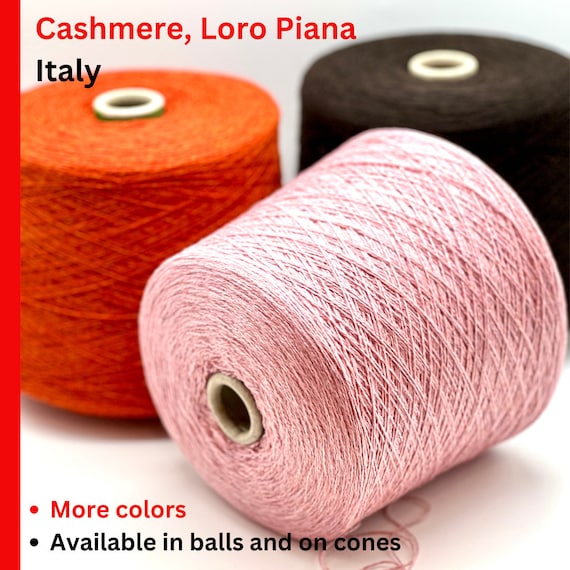 Cashmere 100 Yarn, Loro Piana, COARSEHAIR 2/11, 100% Cashmere Yarn, Luxury Italian Yarn, Available on Cones and in Balls,  550m/100g
