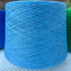 100% Merino Wool Yarn, HARMONY, Lana Gatto, Knitting Yarn, Italian Yarn, Great for Machine Hand Knitting, 22059 BLUE, 100g, 50g Custom Knit