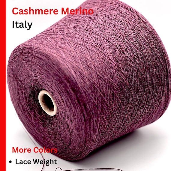Cashmere Merino Yarn, SIRIO, Premium Italian Yarn by Profilo, Available in Balls and on Cones, Lace Weight, 100g/1500m