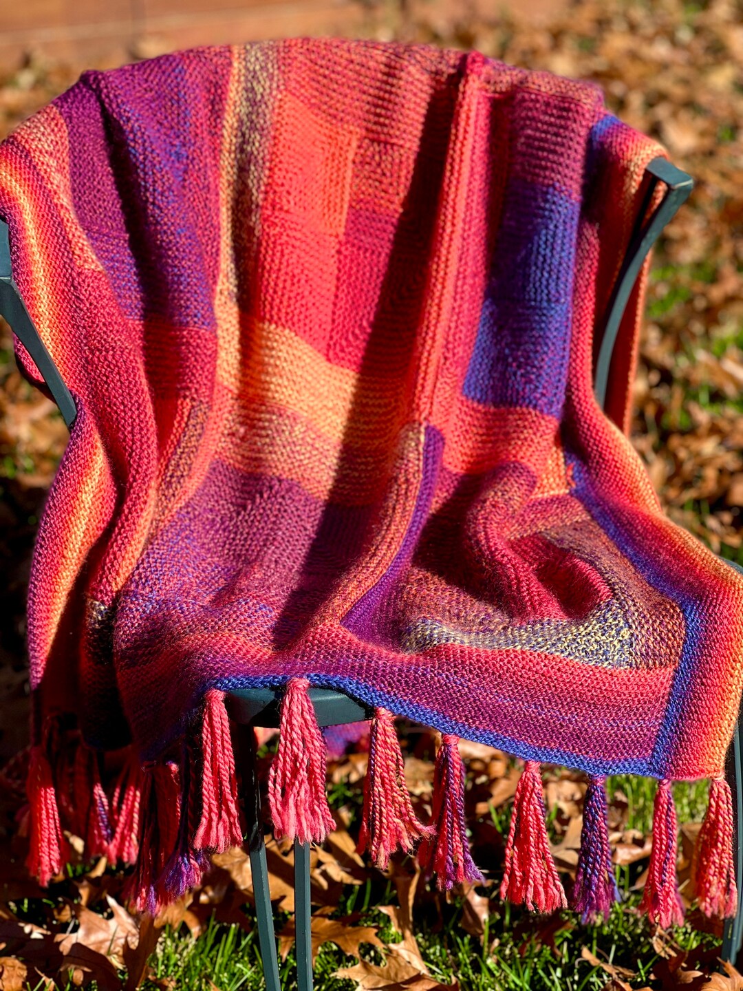 Custom Knit Blanket, Knitted Wool Blanket, Handknitted Afghan, Throw, Full, Queen, Home Decor