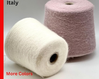 Alpaca Fluffy Yarn, ALPACA 70, Luxury Collection by RiGo, Premium Italian Yarn, Lace Weight, Available in Balls and on Cones, 1500m/100g