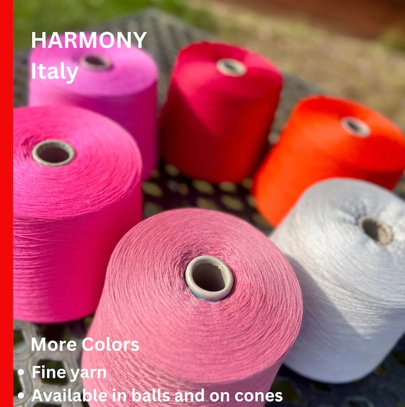 100% Merino Wool knitting yarn for hand knitting and machine knitting, HARMONY, Italian Yarn, Lana Gatto, 100g (1500m), 50g (750m)