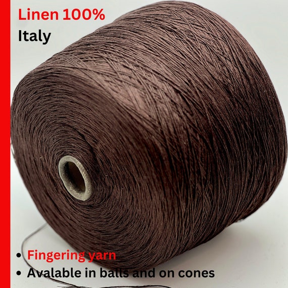 LINEN Yarn, LINO, RiGo, 100% Pure Linen Flax Yarn, Available on Cones and in Balls, Luxury Collection from Italy, 390m/100g