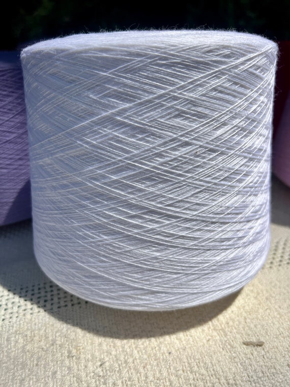 Merino Wool Yarn, HARMONY, Lana Gatto, Premium Italian Yarn, Machine Hand Knitting, 10001 WHITE, Available in Balls and on Cones