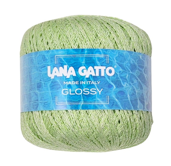 Linen Viscose Yarn, GLOSY, Flax Viscose Yarn, Cord Chain Yarn, Italian Yarn, Lana Gatto, Tshirt Yarn, Sustainable Yarn, Summer Yarn 50g/145m