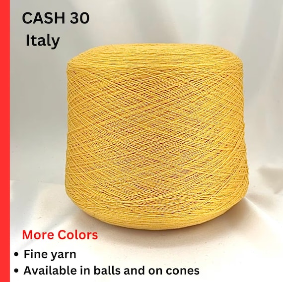 CASH 30, BIAGIOLI MODESTO, Italy, Cashmere Merino Yarn, Fine Weight, Available on Cone or in Balls, 1300m/100g (1421y/3.52oz)