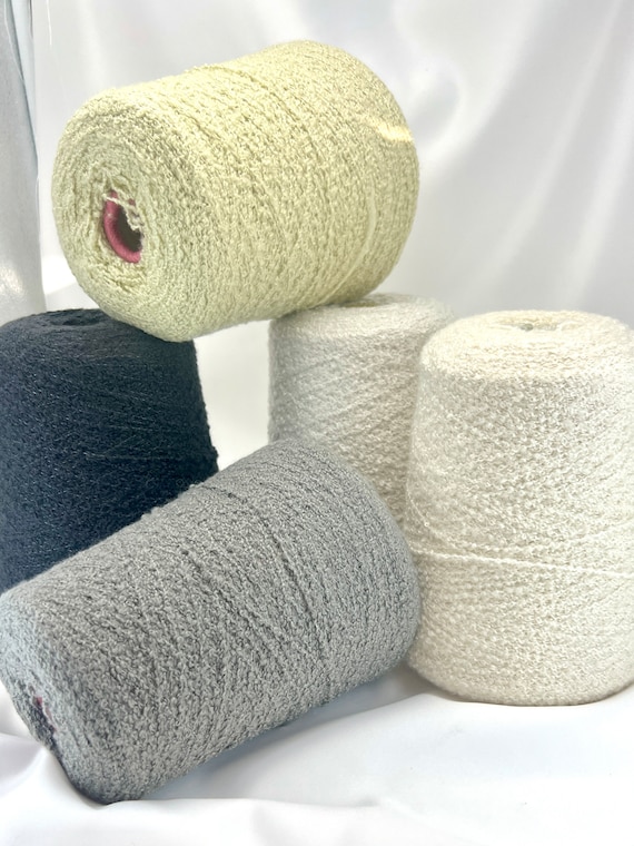 Cashmere Silk Bouclé Yarn, ZEGNA BARUFFA Boucle, Premium Italian Yarn, Available in Balls and on Cones, DK Weight, 300m/100g (328y)