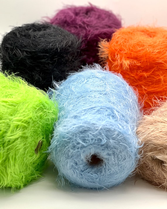 SWAN'S DOWN Yarn, POMPEI - 100% Polyamide, Italian Fur Yarn, Available on Cone and in Balls, 350m/100g (383y/3.52oz)