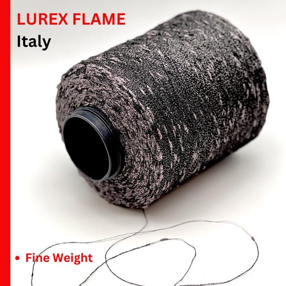 FANTASY FLAME Yarn, NODINOLAME, Royal Collection by RiGo, Available on Cone, Lace Yarn, 1700m/100g (1859y)