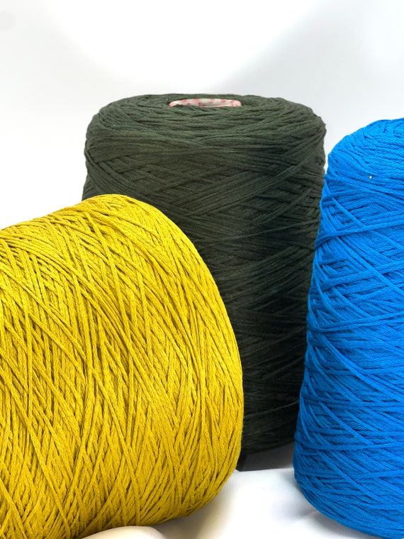Silk Yarn, Tshirt Yarn, Cord Chain yarn, 100% Silk, Catanella, Yarn on Cone, Cable Yarn, Italian Yarn, Machine and Hand Knitting, 355m/100g