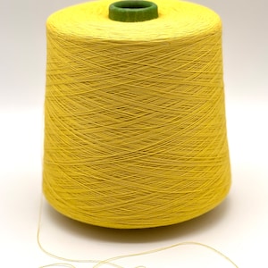Cotton Yarn, YUMA, 100% Cotton Yarn, Yarn on Cone, Italian Yarn, Machine and Hand Knitting, Crochet Yarn, 2000m/100g
