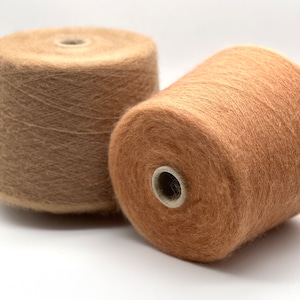 Superkid Mohair Yarn, GENEVE, Italian Yarn, Yarn on Cone, Stock Yarn, Extra Fine Yarn, Hand and Machine Knitting, 100g/1500m
