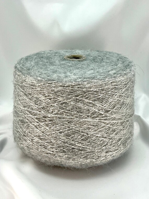 PAILLETTES Alpaca Yarn, MILLEFILI, Luxury Italian Yarn, Perfect for Cucinelli Patterns, Yarn on Cone, Hand and Machine Knitting, 100g/320m