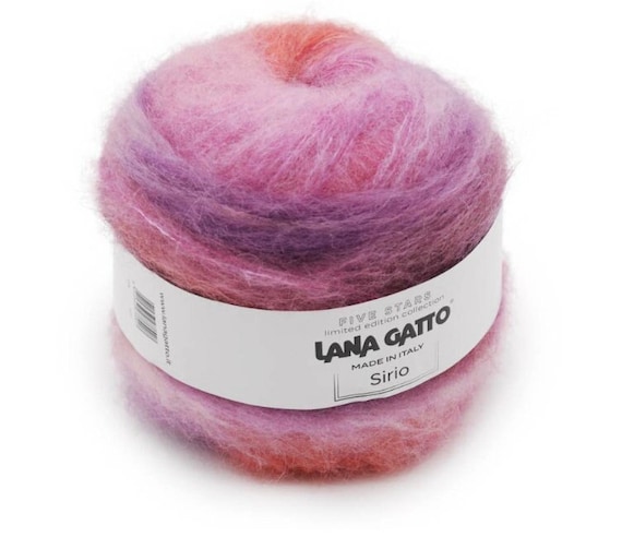 100g Mohair Yarn, Kid Mohair Alpaca Knitting Yarn, 450 m (492 yards), Sirio, Lana Gatto Yarn Limited Edition Italian Yarn Fast Knitting Yarn