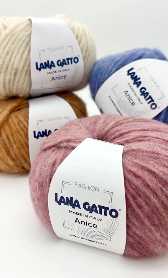 Alpaca Chunky Knitting Yarn, Anice, Lightweight Knitting Yarn, Italian yarn, Chunky Yarn, Luxury Knitting Yarn, Fast Knitting, 50g/75m