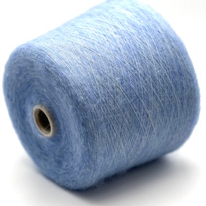 Superkid Mohair Yarn, KIDSHINE, Italian Yarn, Yarn on Cone, Stock Yarn, Extra Fine Yarn, Hand and Machine Knitting, 100g/1500m