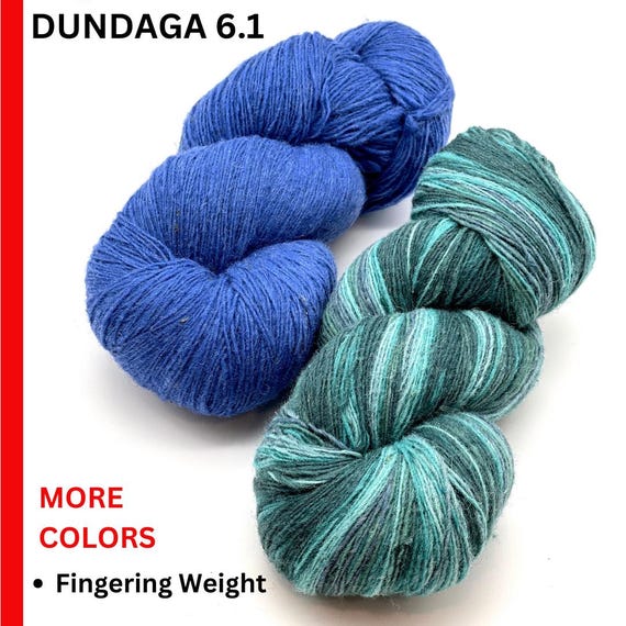 Dundaga 6.1 Wool Merino Multicolored 100% Natural Rustic Gradient Yarn, Available in Skeins or Cake, Fingering Weight, Single Ply, 420m/100g
