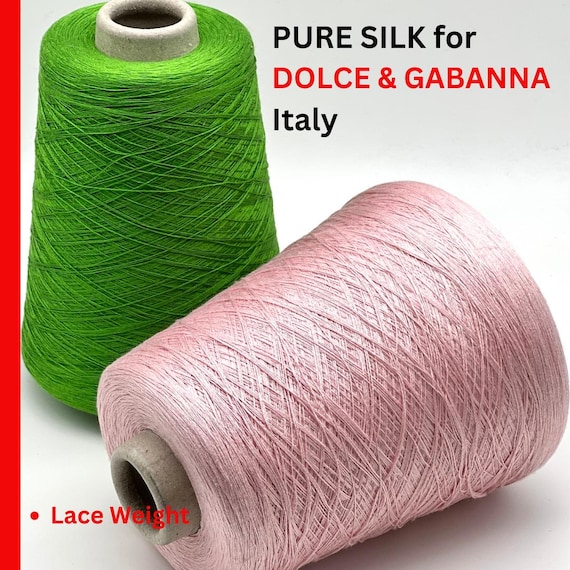 RARE FIND: Silk Yarn, 100% Pure Silk, For Fashion House Dolce&Gabanna, Italian Premium Yarn, EXTRA Fine Yarn, 3000m/100g (3281y/3.52oz)
