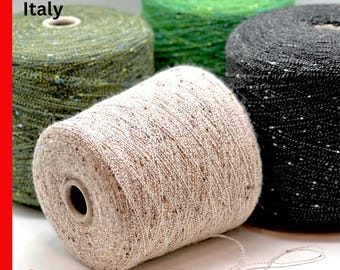 Alpaca TWEED Yarn, ALISON, Luxury Collection by RiGo, Premium Italian Yarn, Sport Weight, Available in Balls and on Cones, 320m/100g