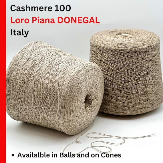 RARE Find: 100% Cashmere Yarn, DONEGAL COARSEHAIR, Luxury Italian Yarn by Loro Piana, Available in Balls or on Cones, Lace Weight, 100g/600m