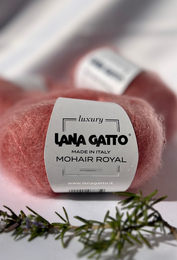 MOHAIR ROYAL Knitting Yarn, Italian yarn, Lana Gatto, Great for Hand Knitting, Fast Knitting, 25g/215m (235yrd)