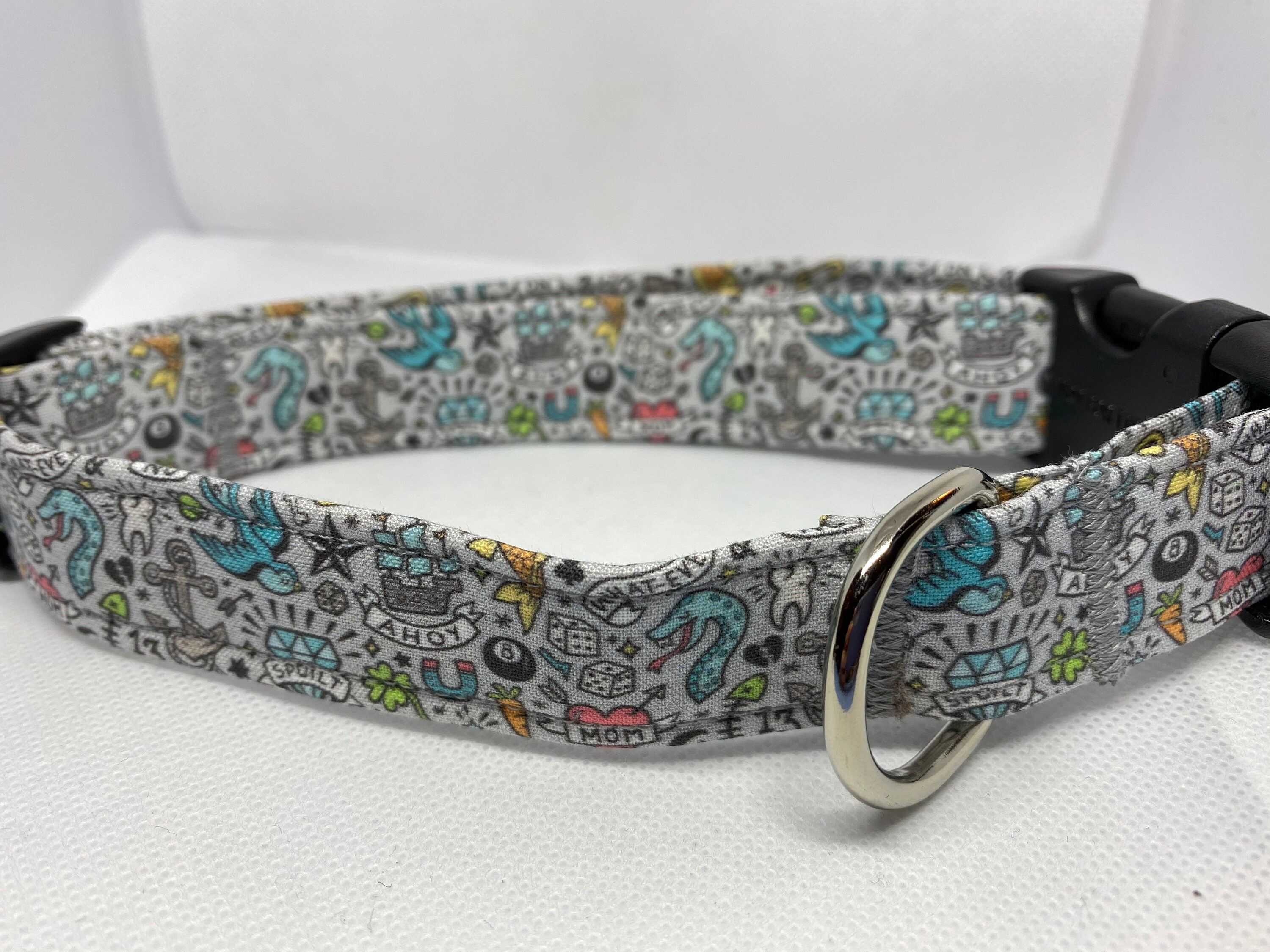 Snazzy grey tattoos dog collar Etsy