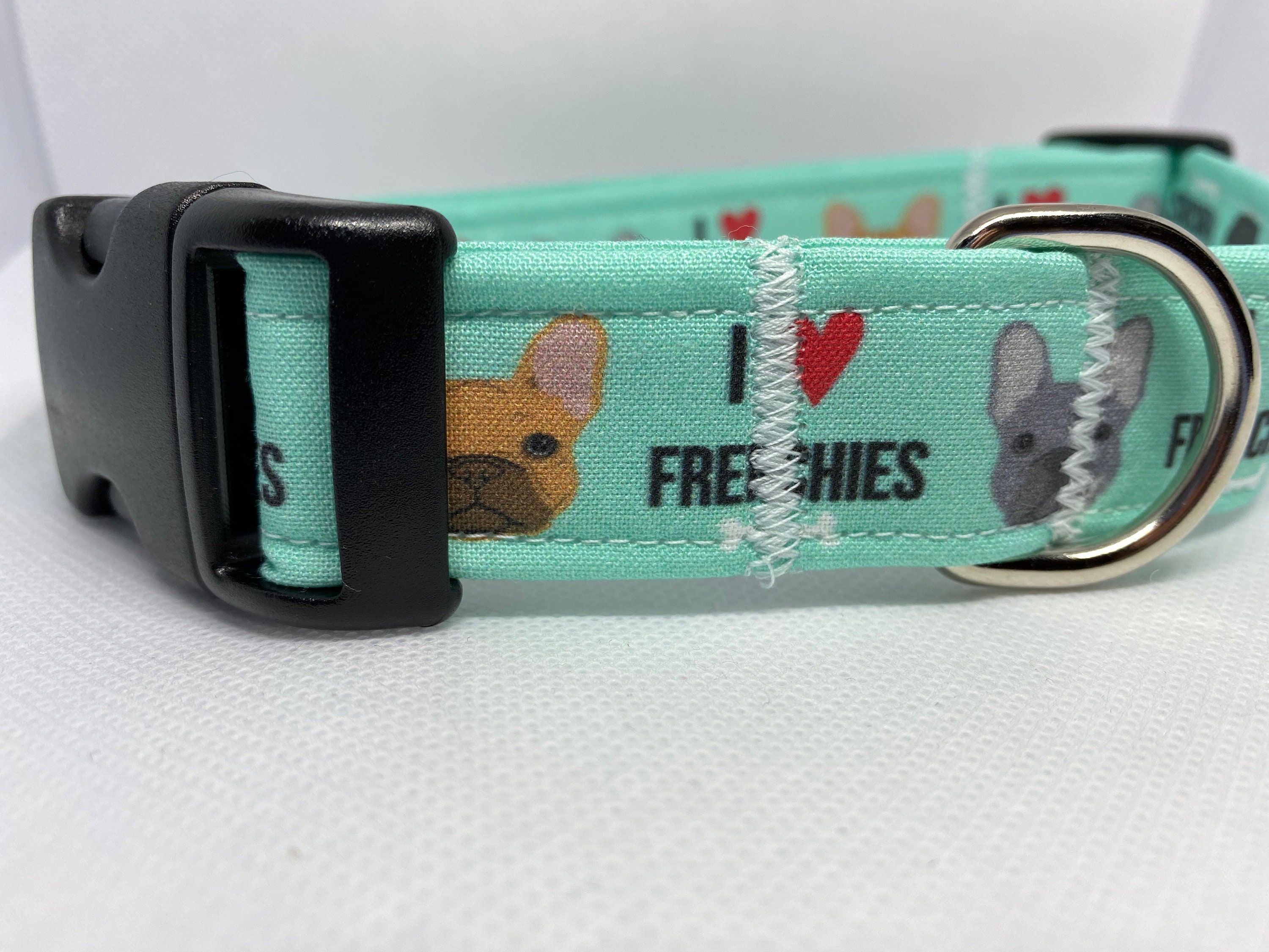 Snazzy I love frenchies dog collar Etsy