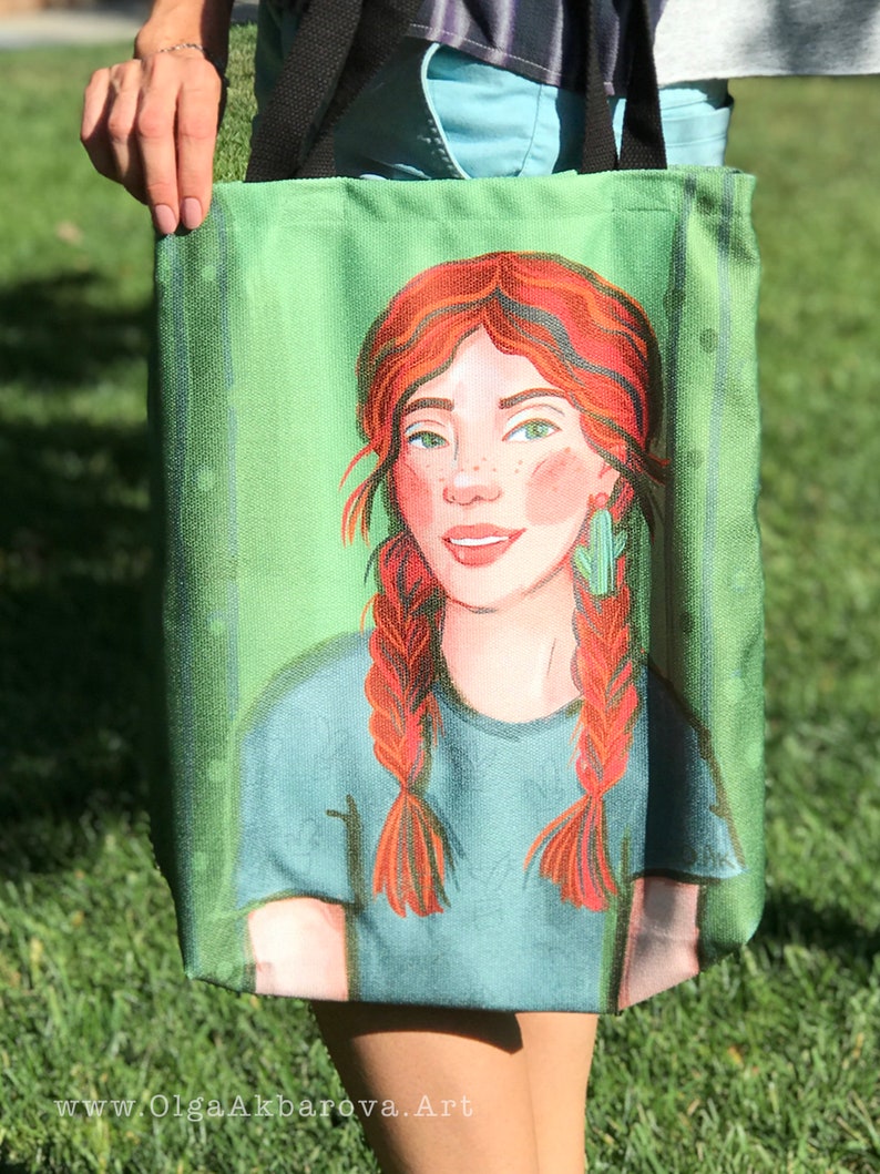 Cactus Girl Canvas Tote Bag
