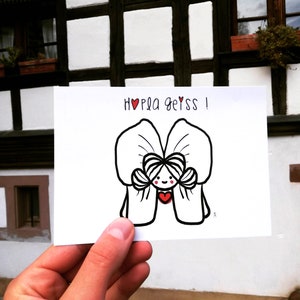 Carte postale alsacienne "Hopla !"