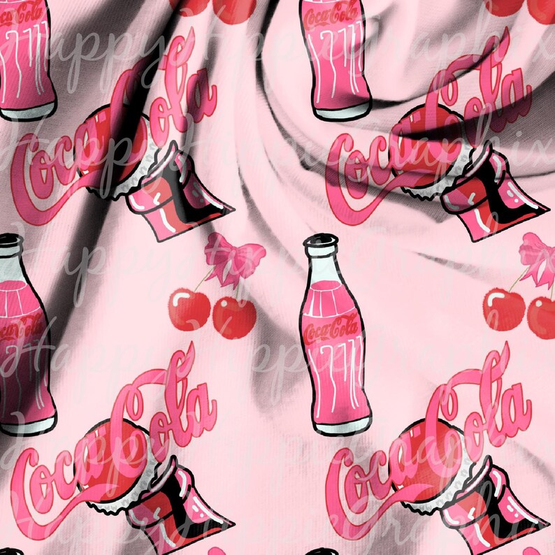 Vintage Soda Cherries Seamless Fabric Pattern - Etsy