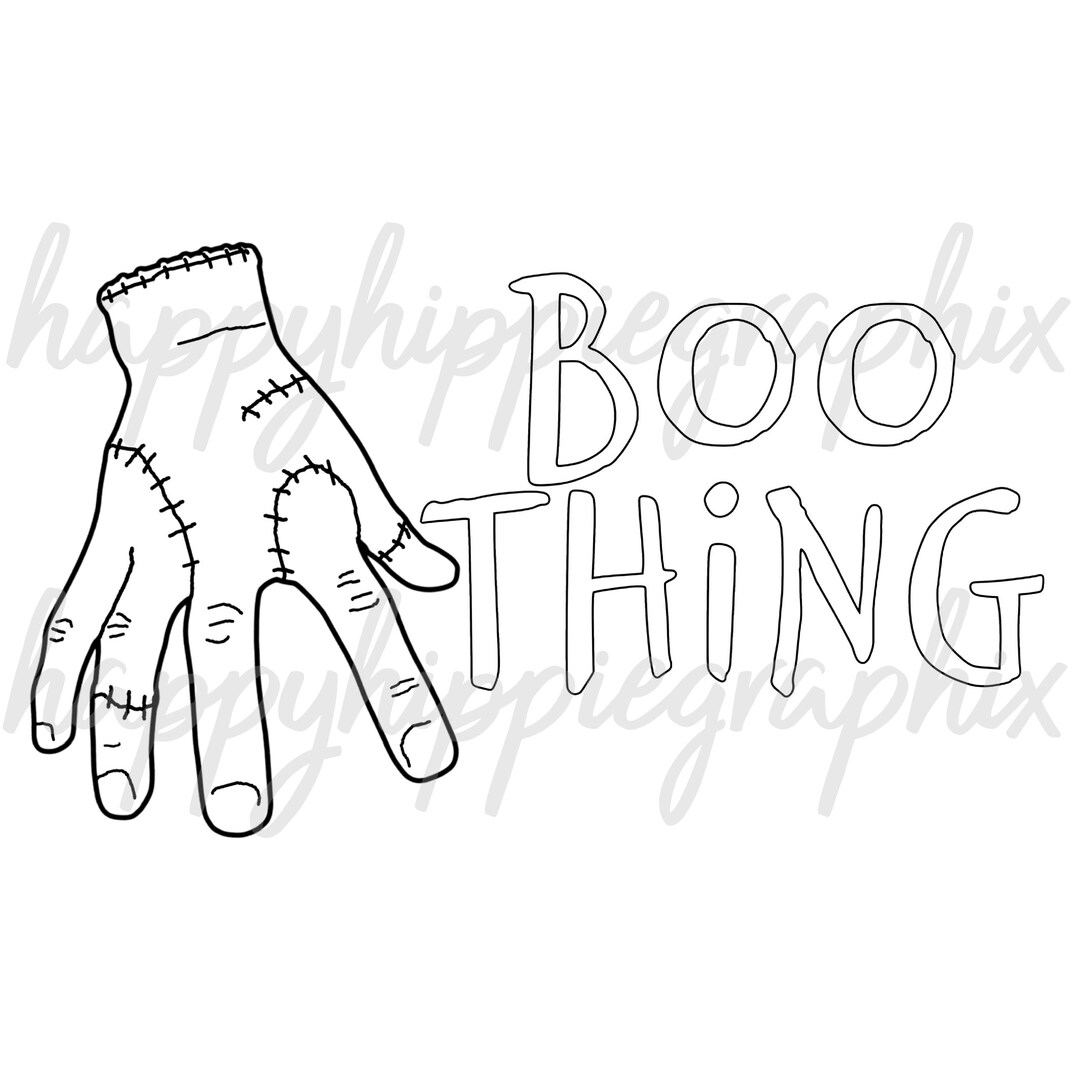 Boo THING Cut File Anti Valentines Spooky Cute Wednesday Addam Inspired ...