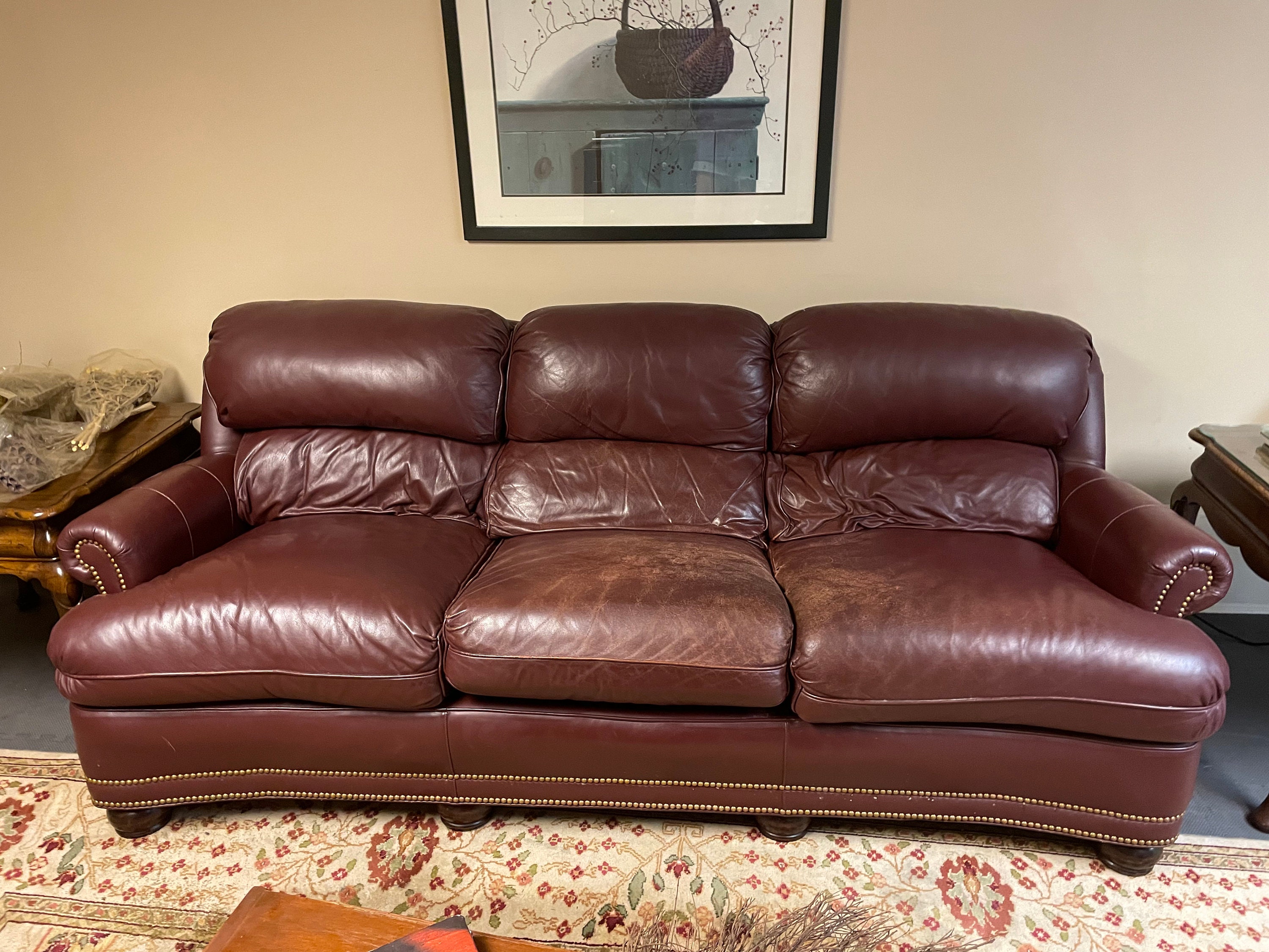 Hancock and Moore Austin Leather Sofa Etsy