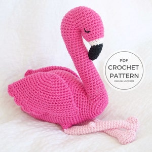 Flamingo Crochet Amigurumi Pattern Perfect unique bird gift image 1