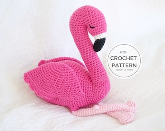 Flamingo Crochet Amigurumi Pattern - Perfect unique bird gift